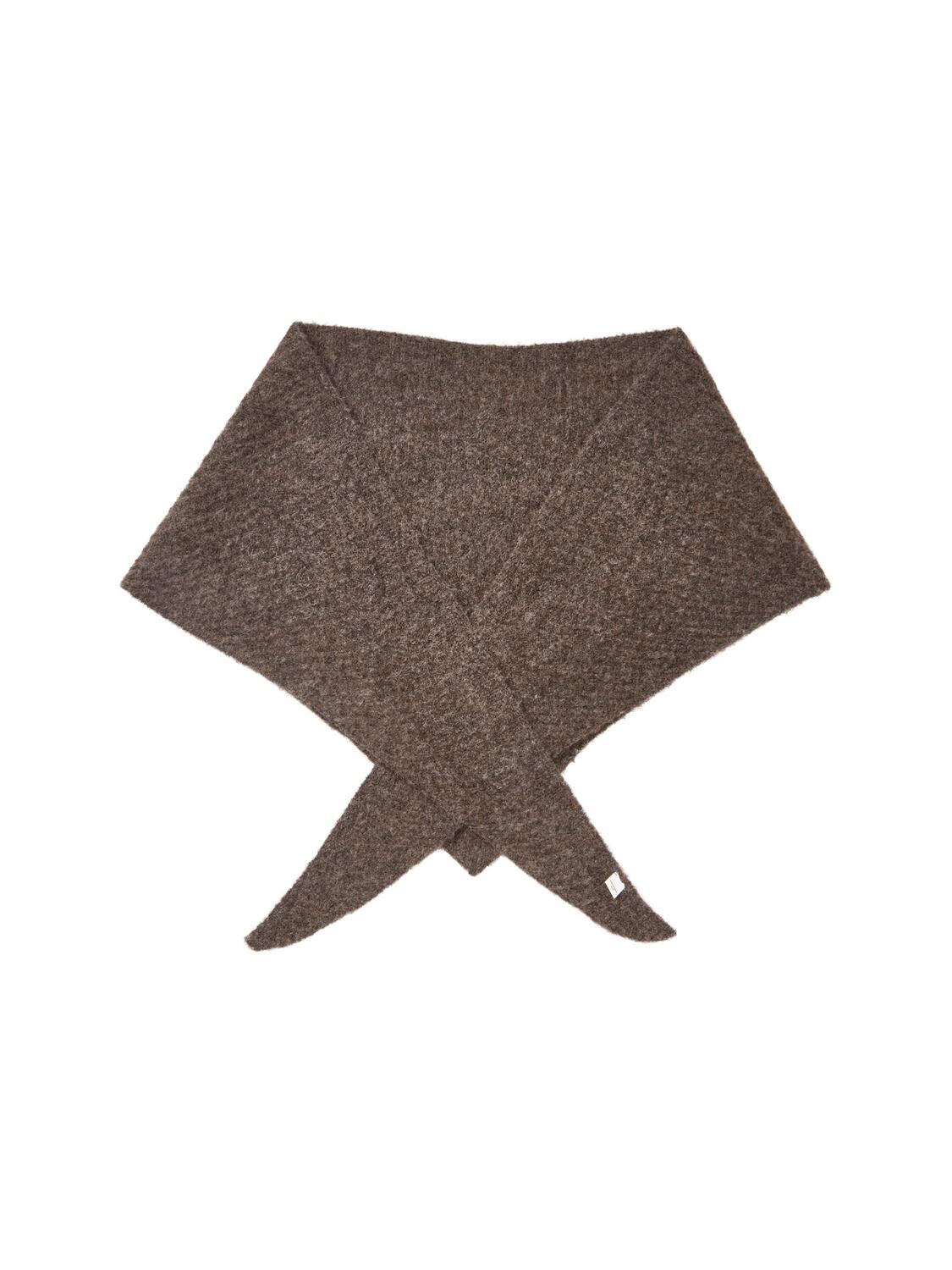 Alpaca-Wool Triangle halstørklæde - Hot Fudge Brown